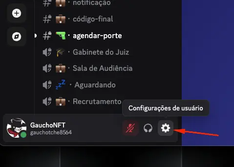 Passo 1: Acesse as Configurações de Usuário No canto inferior esquerdo do Discord, ao lado do seu nome de usuário, clique no ícone de engrenagem para abrir as "Configurações de Usuário"