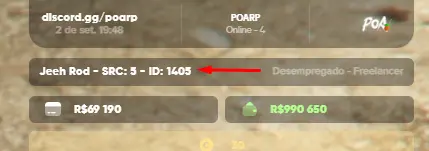 Como Descobrir seu ID IN-GAME - PoaRP, Servidor Gaucho Five M, GTA
