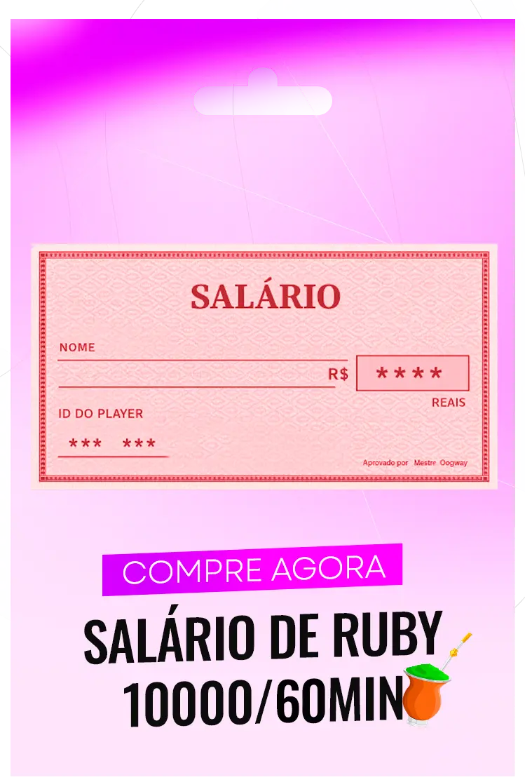 SALÁRIO DE RUBY 10000/60MIN